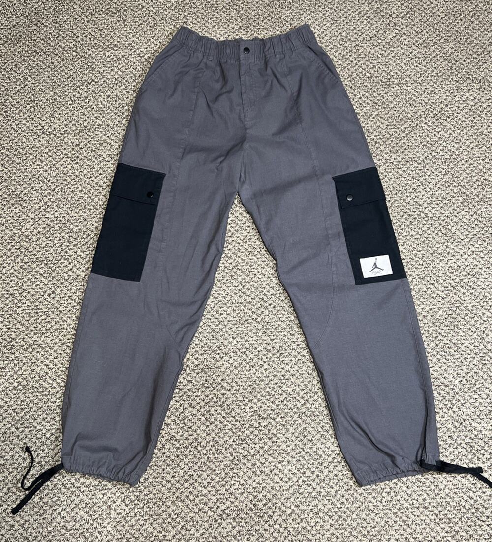 Nike Jordan Flight Cargo Jogger Pants Dark Gray/Black Women's Small Loose Fit